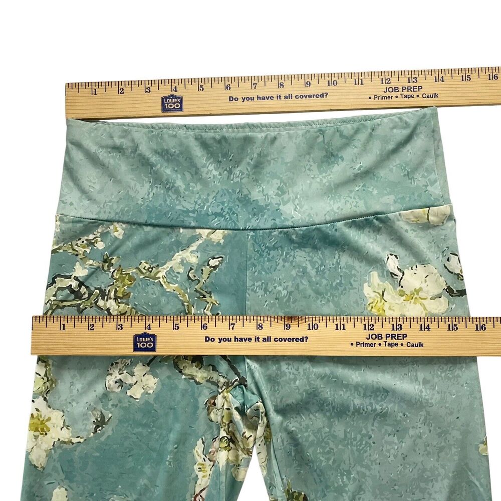 Van Gogh Pants‎ Womens Large* Almond Blossom Leggings Green/Beige Fits S/M - Picture 6 of 8